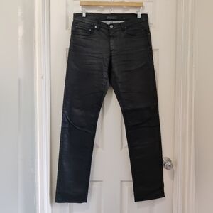 Belstaff Men's Size 33 Wax Coated Black Jeans